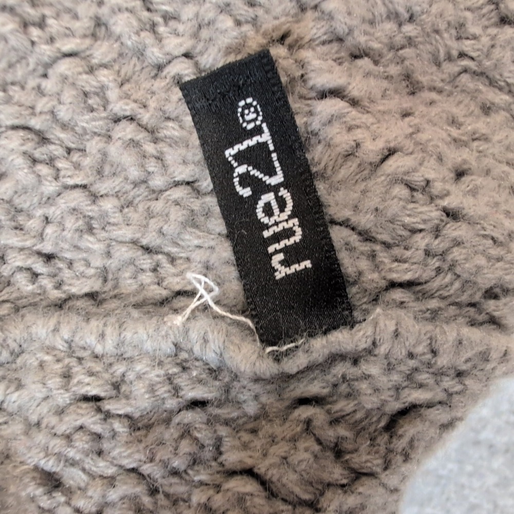 Rue21 Gray‎ Textured Knit Tube Top Bandeau Scarf Wrap Cover Up - Picture 4 of 4